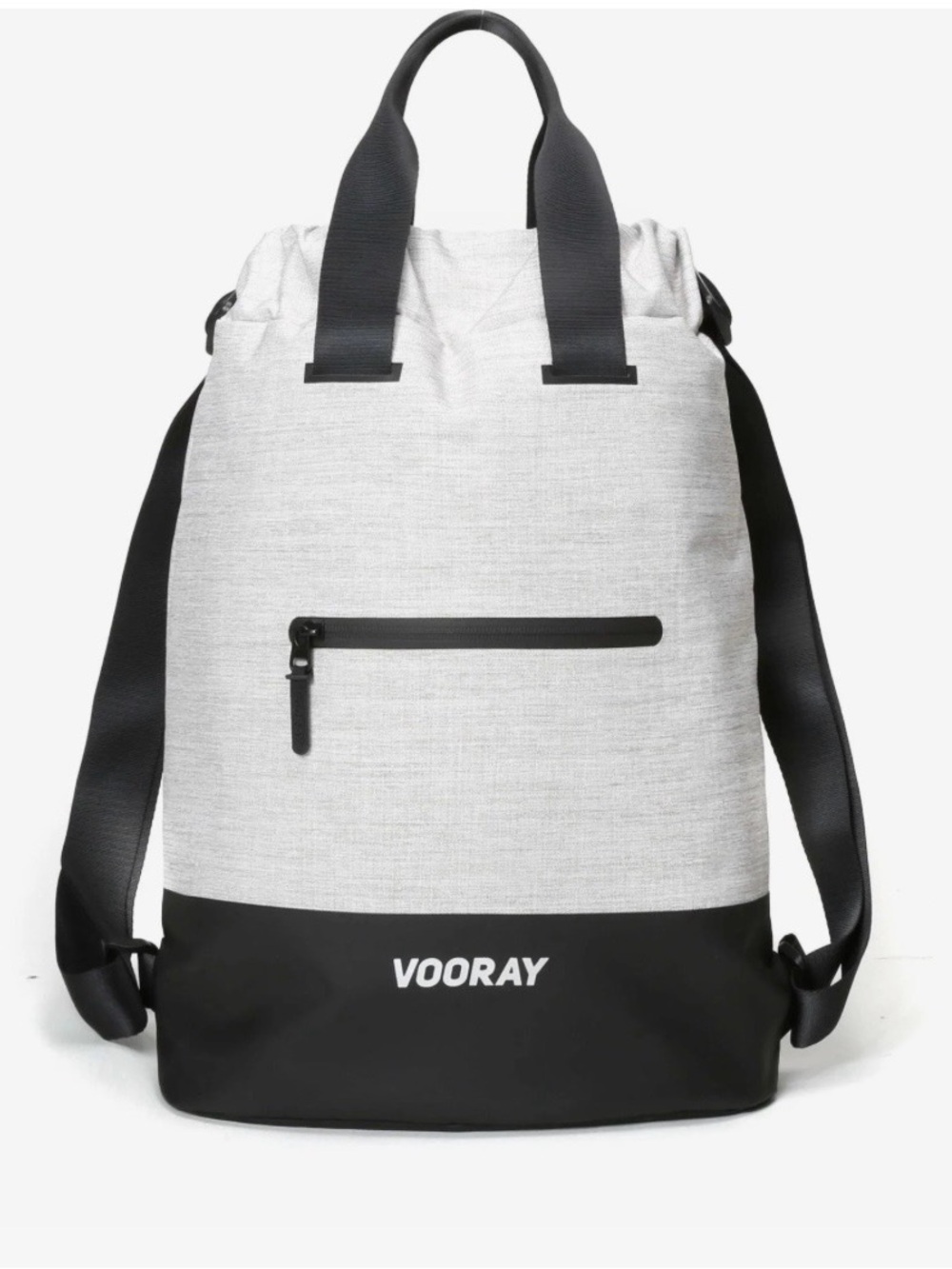 VOORAY Men’s White and Black Canvas Backpack